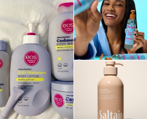 body care favs cover photo collage