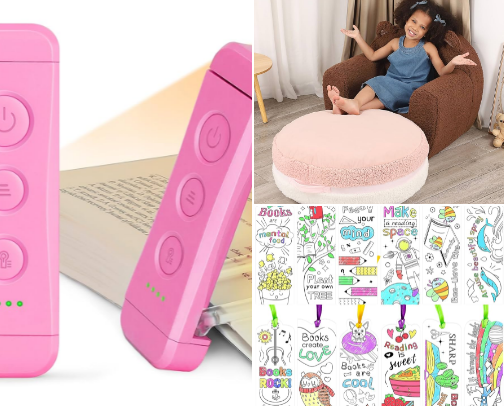 Reading accessories for your sweet princess! 👑🎀 cover photo collage