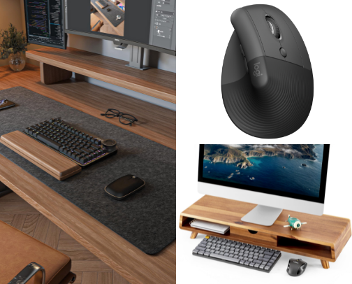 Cozy & Aesthetic Desk Setup Essentials cover photo collage