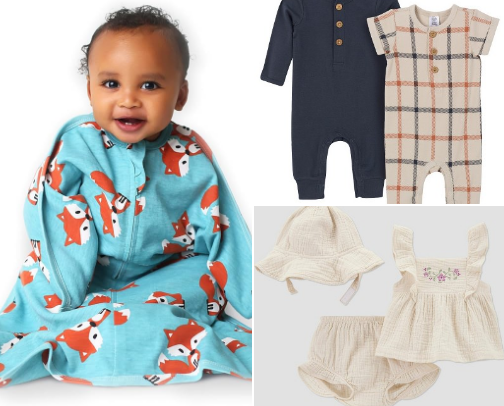 Baby, children clothes. cover photo collage