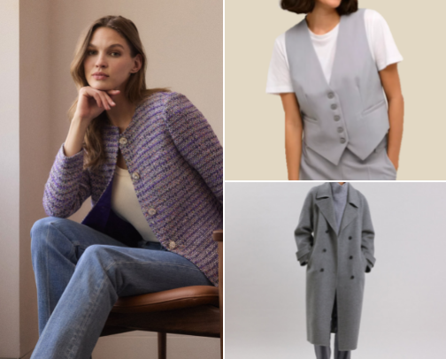Professional and casual jacket for women looks cool cover photo collage