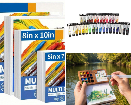 Affordable art supplies🎨✨️ cover photo collage