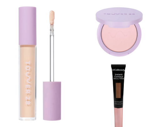 Makeup + skincare non - negotiables for acne prone baddies 💁🏼‍♀️ cover photo collage