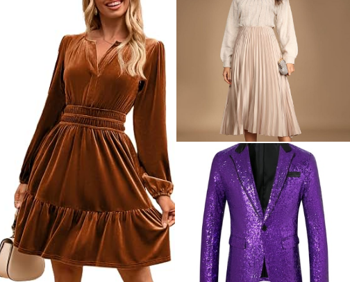 Holiday Party Outfits for Women 25+: Polished Dresses, Separates & Accessories cover photo collage