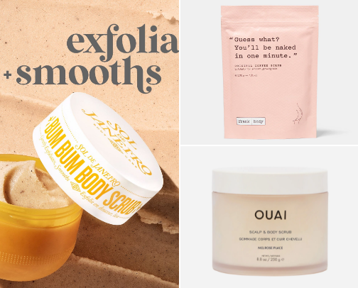 Exfoliation magic🫧the FINEST scrubs cover photo collage