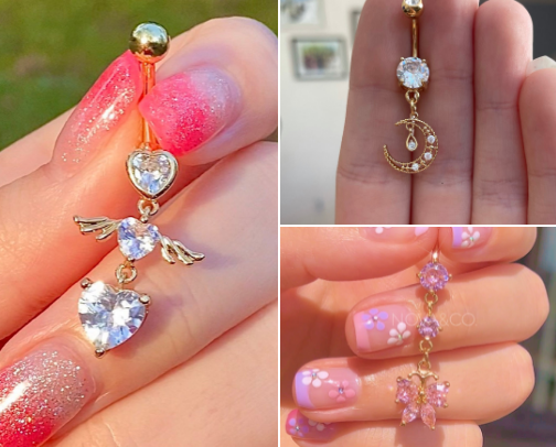 Belly rings!💍💎✨~ for the extra dangle girls cover photo collage