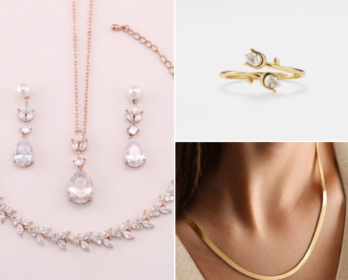 Woman's jewellery cover photo collage