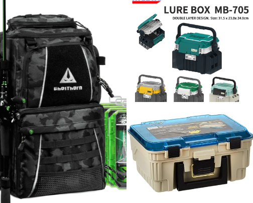 Best Fishing Backpacks & Tackle Storage Systems for Kayak and Shore Anglers cover photo collage