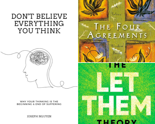 Self Help/ Positivity Books cover photo collage