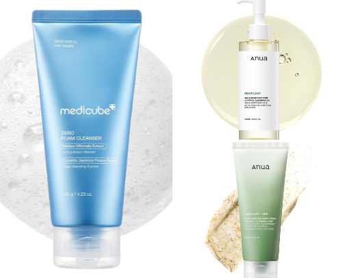 Skincare products I swear by to achieve GLOWY GLASS SKIN✨ cover photo collage