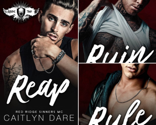 Read Online - Reap: A Dark MC Romance (Red Ridge Sinners MC Book 2) companions cover photo collage