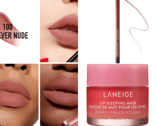 Lip products cover photo collage
