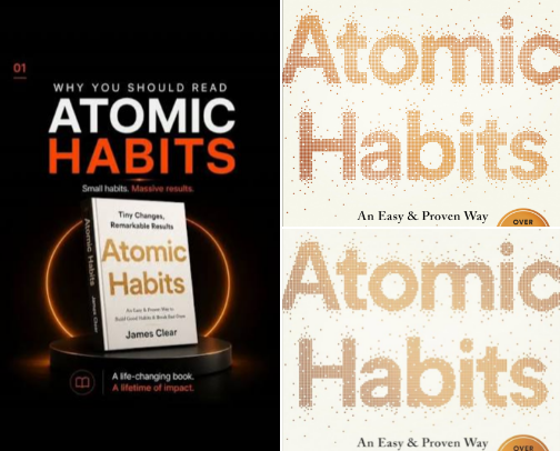 Successful books cover photo collage