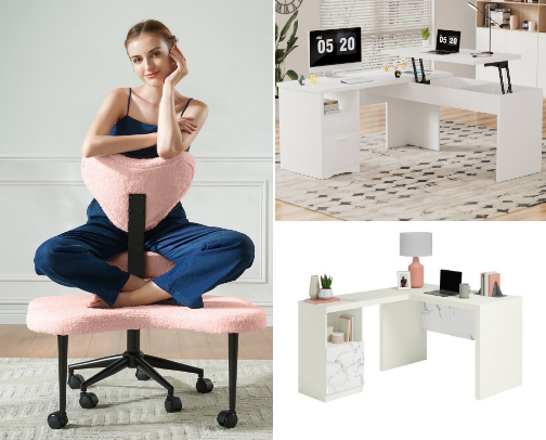 Bloom & Hustle: Pretty Office Vibes💖 cover photo collage