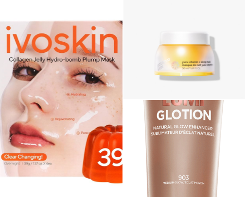 Glow up products cover photo collage