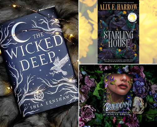 Gothic fantasy book recommendations 🖤 cover photo collage