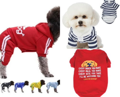 pet clothes and accessories cover photo collage