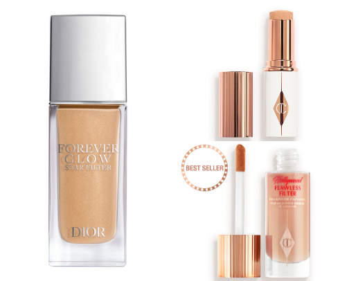 what’s in my makeup bag 👄💄 cover photo collage