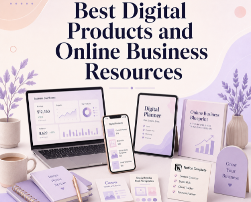 Best Digital Products and Online Business Resources cover photo collage