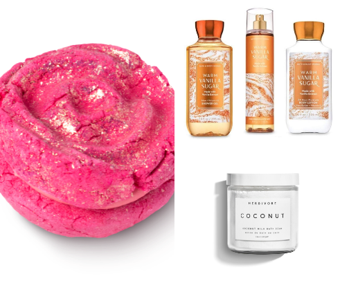 Fairytale Bath Secrets to Smell Like a Princess: Vanilla & Flower-Scented Luxuries cover photo collage