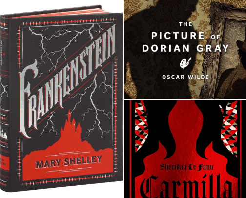 Gothic reading list cover photo collage