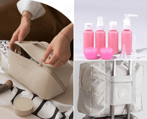 travel essentials ✈️✨️ cover photo collage