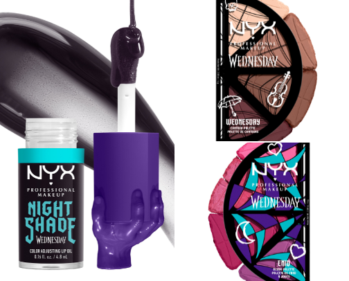 NYX Wednesday collection. It will leave you breathless – highly pigmented and sits beautifully cover photo collage