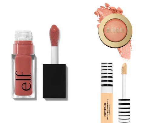 Low effort, but still glowing makeup routine cover photo collage