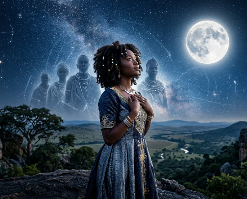 African Cosmology and Indigenous Astrology Systems: Curated Resources For Self-Discovery & Self-Development cover photo collage
