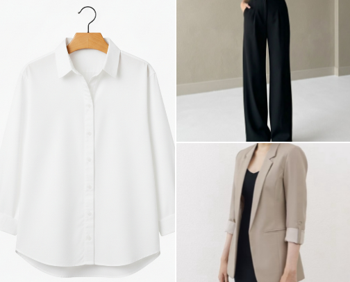 Minimalist Workwear Wardrobe cover photo collage