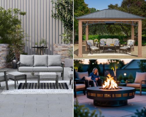 Relaxing Patios cover photo collage