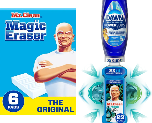 Cleaning products cover photo collage