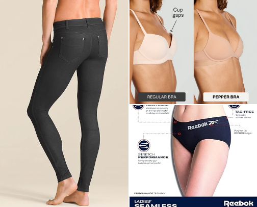 The best clothes with built in shapewear. cover photo collage