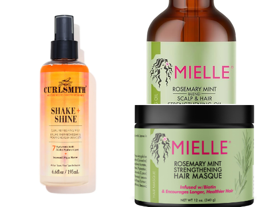 Hair products/Care for curly hair cover photo collage