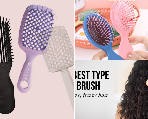 Hair brush cover photo collage