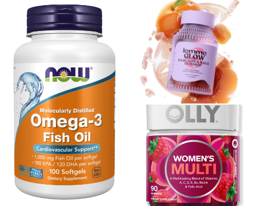 Supplements You Should Be Taking for Healthy Skin and Hair cover photo collage