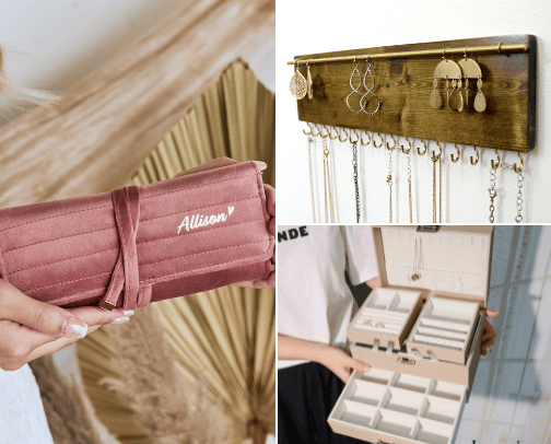 Jewelry storage cover photo collage