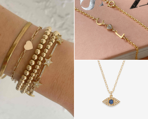 Affordable Luxe Waterproof Jewelry You Never Take Off cover photo collage