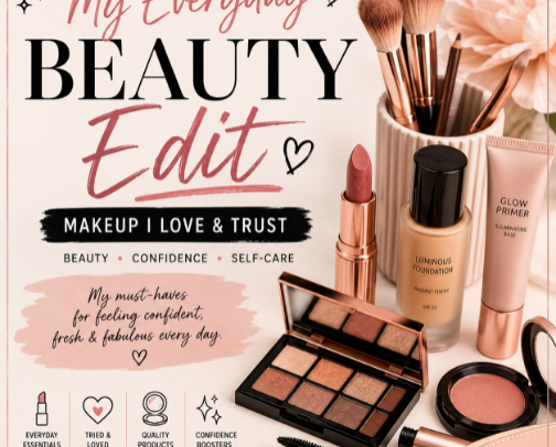 My Go-To  Makeup Favorites cover photo collage