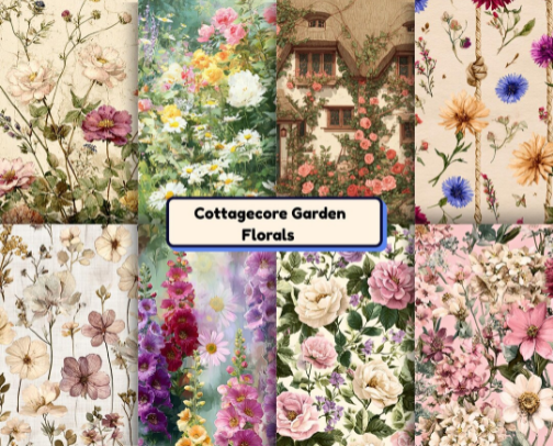 My Digital Creations: Seamless Patterns, Papers & more cover photo collage