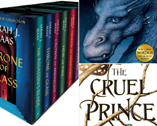 My (beginner) Fantasy Book Recs cover photo collage