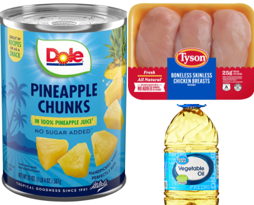 Easy, kid friendly Hawaiian Chicken Tacos! All available at Walmart. cover photo collage