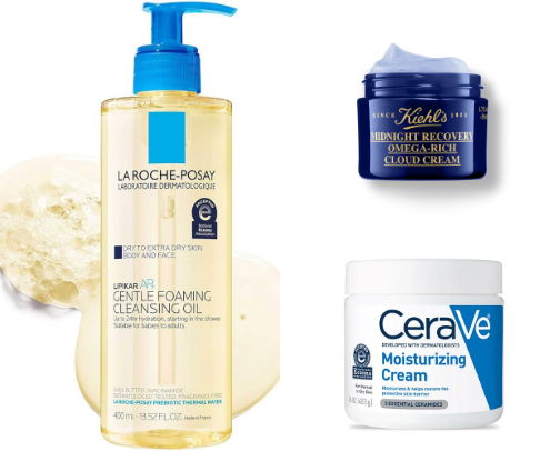 Skincare products for dry skin🧖🏼‍♀️ cover photo collage