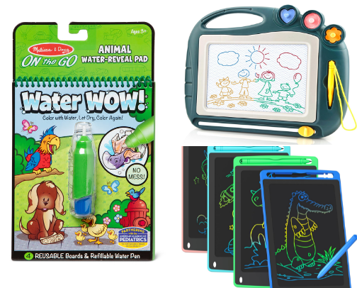 The Only Toddler Travel Toy List You Need cover photo collage