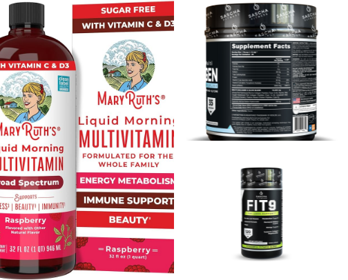 Vitamins & supplements cover photo collage
