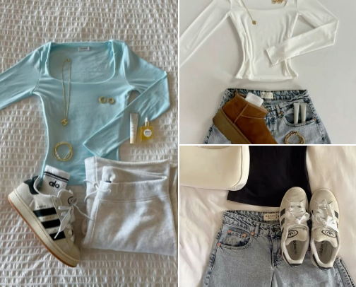 Trendy cute clothes cover photo collage