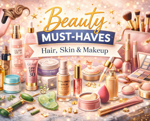 Beauty must haves cover photo collage