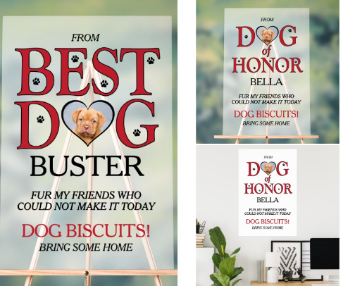 BEST DOG AND DOG OF HONOR WEDDING DECOR cover photo collage