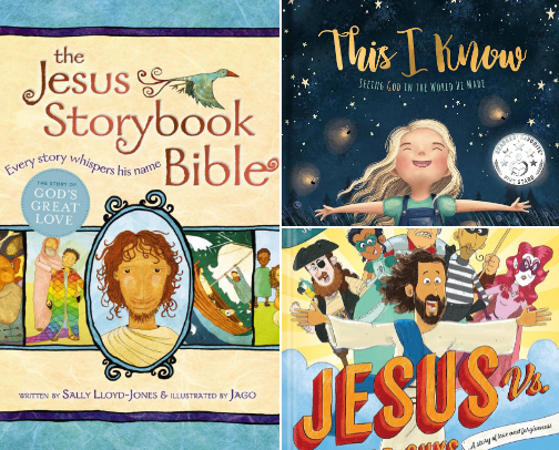 Christian Books + Bibles for littles cover photo collage