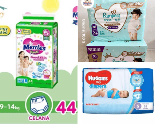Diapers for kids cover photo collage